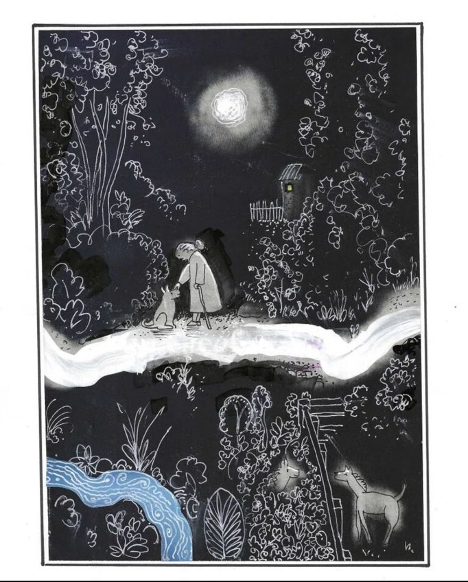 Frank Eric Zeidler "Juste toi et moi" Dessin original , encres, aquarelle, crayon. 28X38cm-  Galerie Gabel, Biot -  Galerie Gabel, Biot