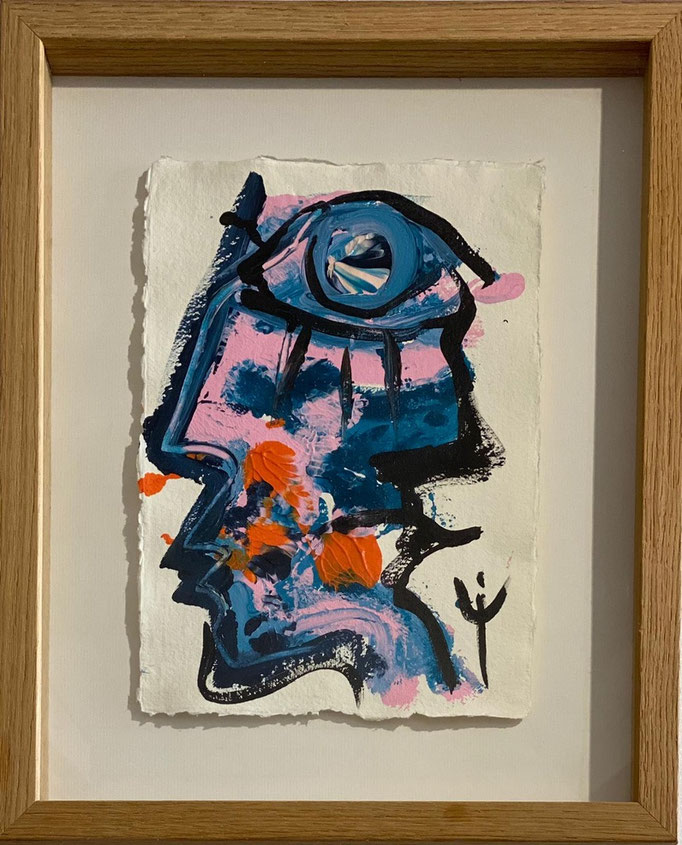 Erick Ifergan, acrylique sur papier. Galerie d'art Biot village. Galerie Gabel