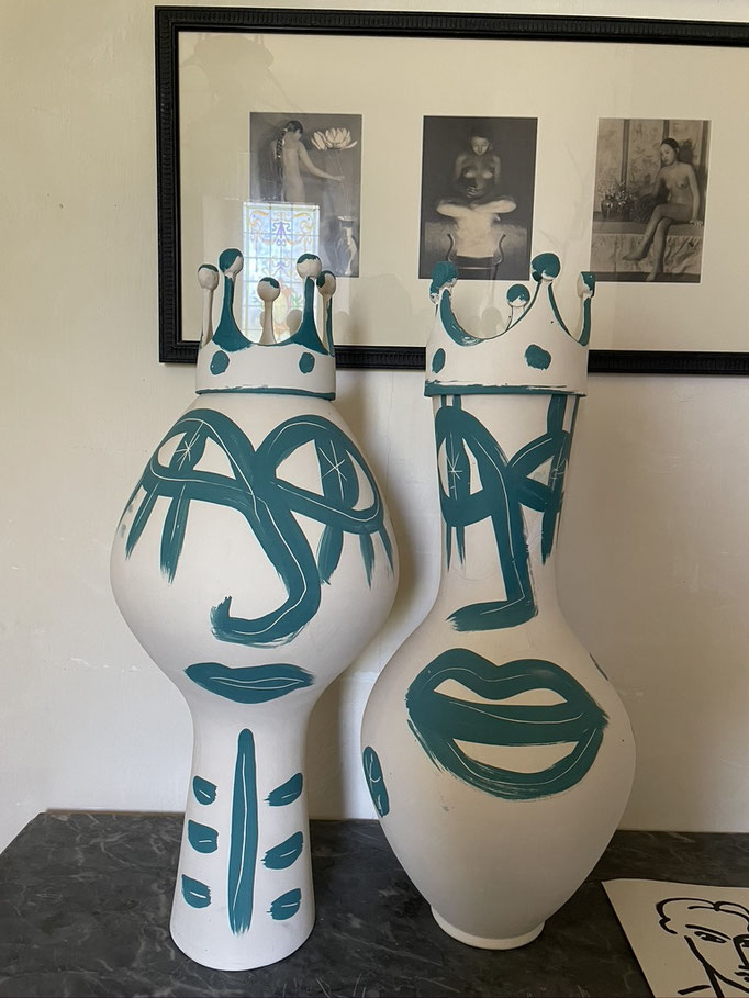 Erick Ifergan, sculpture en céramique, pièces uniques . Galerie d'art Biot village. Galerie Gabel