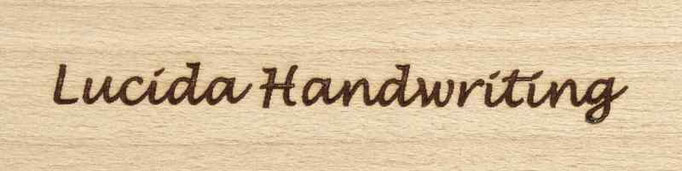 Gravur in Schriftart Lucida Handwriting