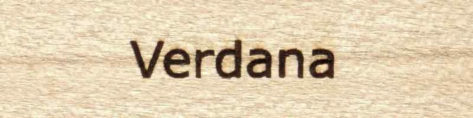 Gravur in Schriftart Verdana