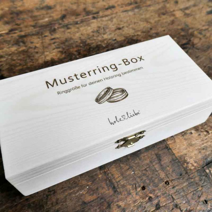 Musterring Box für die Bestimmung der Ringgröße