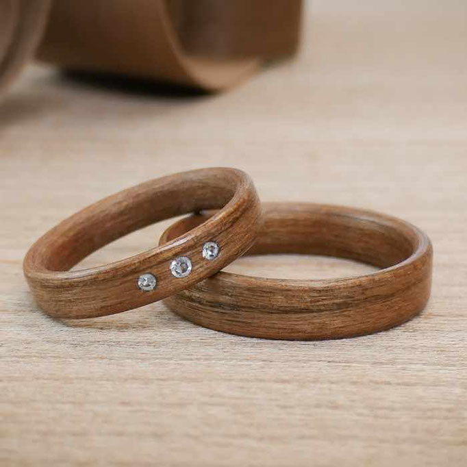 Eheringe aus Kirsche | Breite 4mm & 5mm