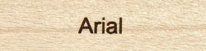 Gravur in Schriftart Arial