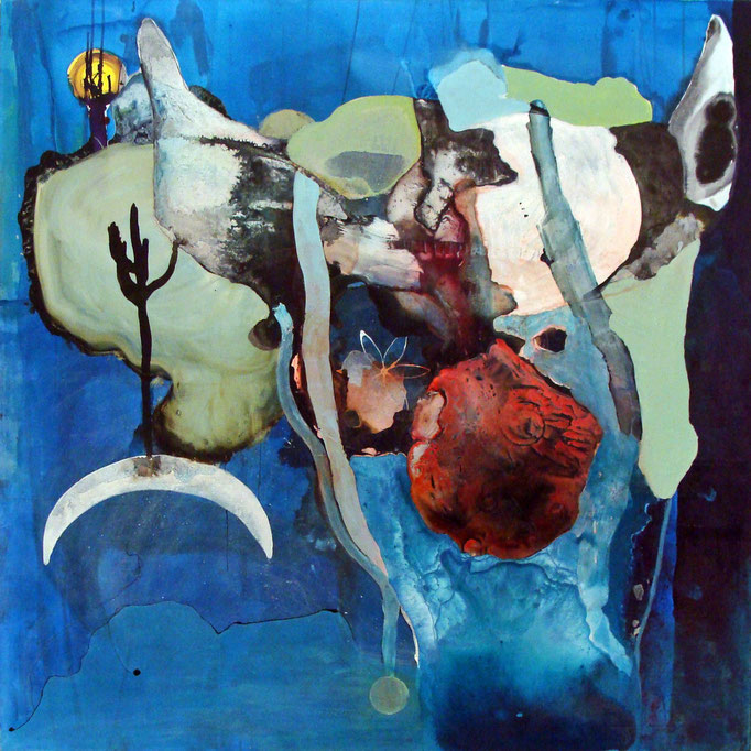 Half-Moon (Bull Series), 2012, acrylic/ink on canvas, 120 x 120 cm, € 1690.- 