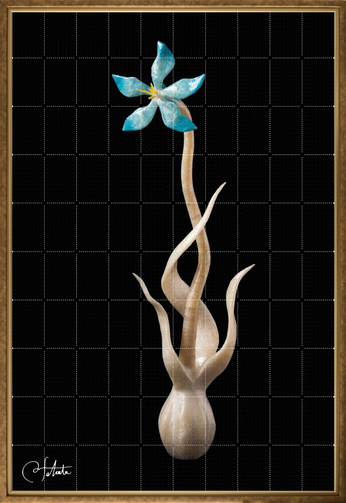 "ラベル版画™20981 「セロフラワー オリジナル.10」/ 2017年制作 / 16mm丸ラベル 20,981ピース / 130.3×194cm