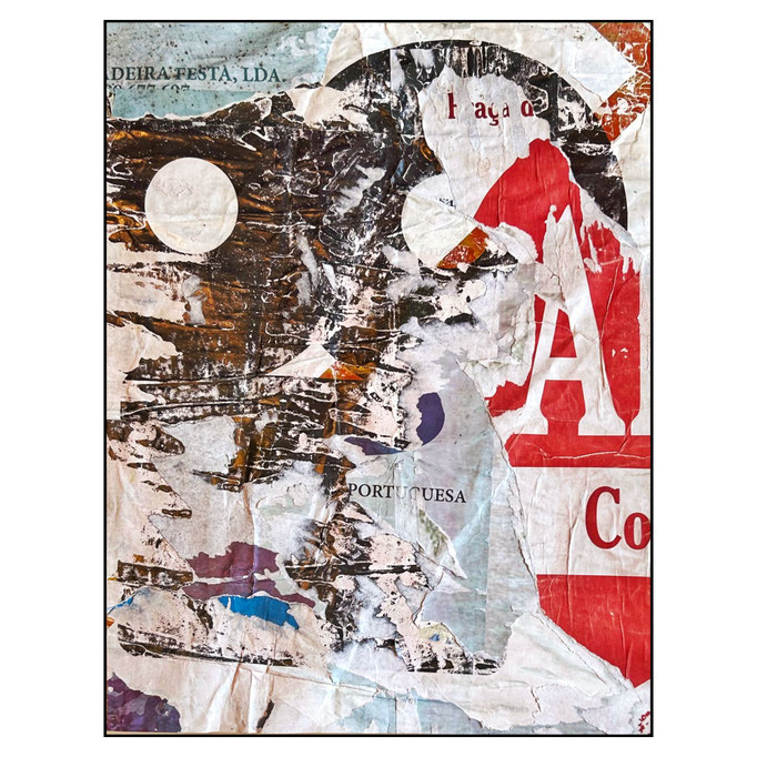 O branco, décollage, 41,5 x 33,0 cm, 2026 (Elvas, PT)