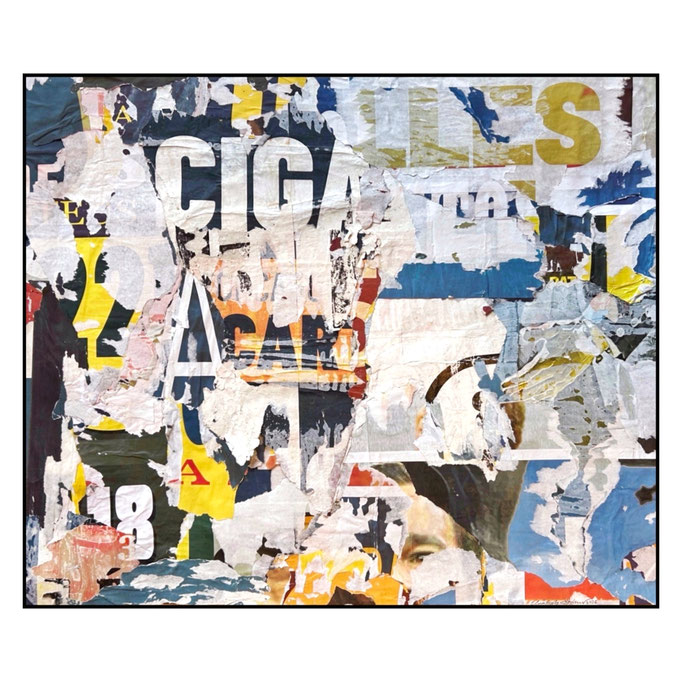 Cig, décollage on canvas, 40,0 x 50,0 cm, 2026 (Elvas, PT)