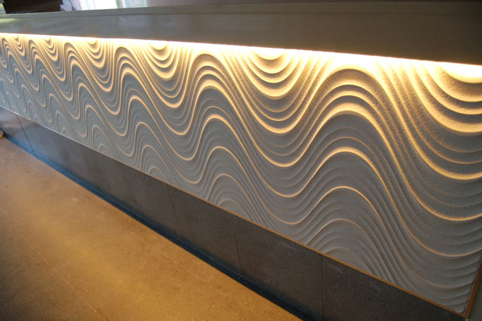 barras de bar  BARRA DE SILESTONE Y CERÁMICA