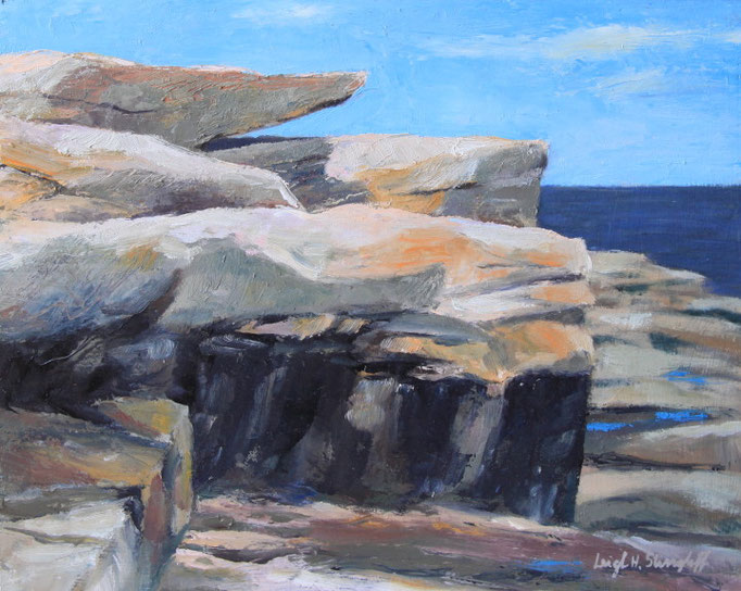 Atlantic Path@ Phillips Ave Footpath Horizon North, 8x10" Oil on canvas board