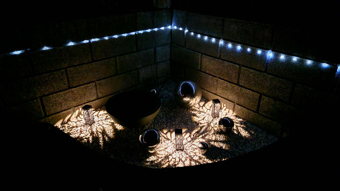 Beleuchtung in der Outdoorlounge