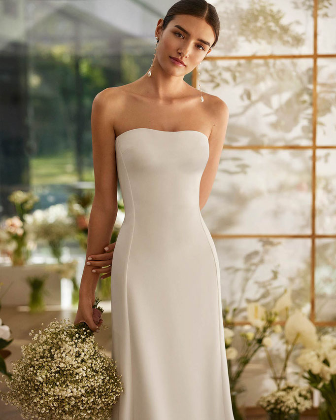 Elegantes preisreduziertes Couture Brautkleid Malibu von Rosa Clará Couture
