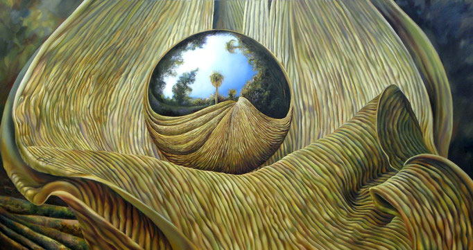 VIBRACIÓN. Óleo sobre tela, 80 X 150 cm. Jorge Luna
