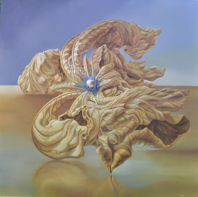 SIRENA. Jorge Luna, óleo/tela, 150 x 150 cm.