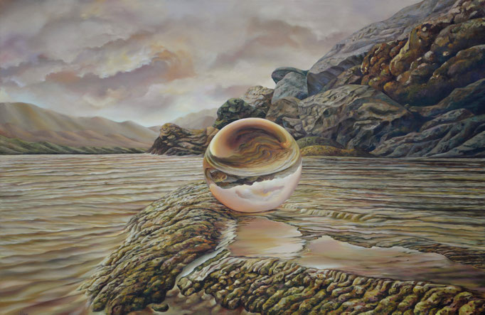 MAREA CÁLIDA.  Óleo sobre tela, 100 x 150 cm. Jorge Luna