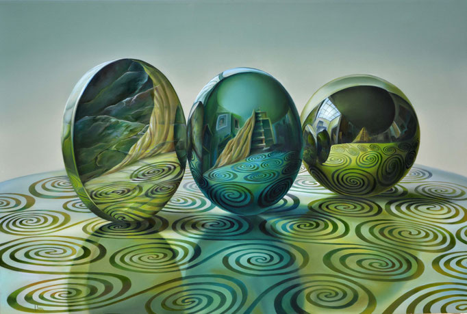 RIZOS DE JADE. Óleo sobre tela. 80 x 120 cm. Jorge Luna