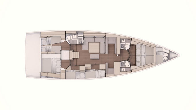 Männer Auf Kurs Dufour 530 Layout
