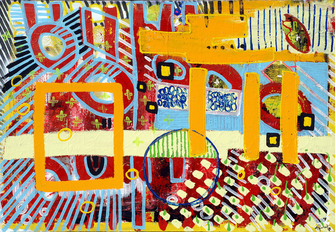 Soleil - Technique mixte - 2011 - 96x139cm