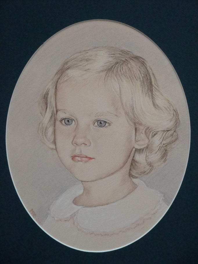 Zoè, crayons pastel sur papier, 30/40 cm, 2000