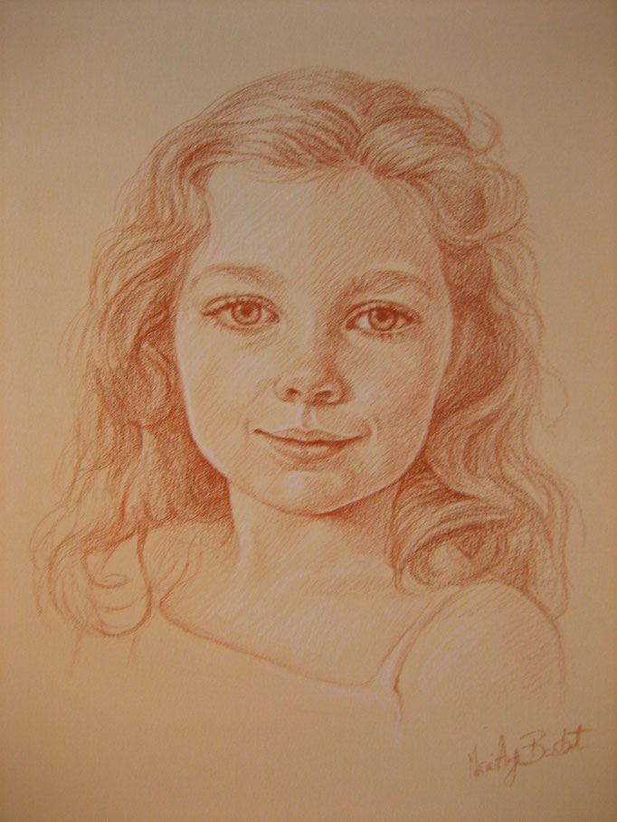 Constance, sanguine sur papier rosé, 30/40 cm, 2007