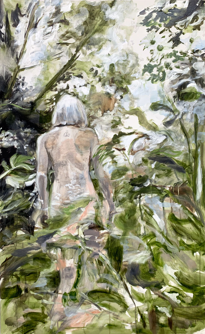 secret milk 2, 2022, 160 x 100 cm, oil on linen