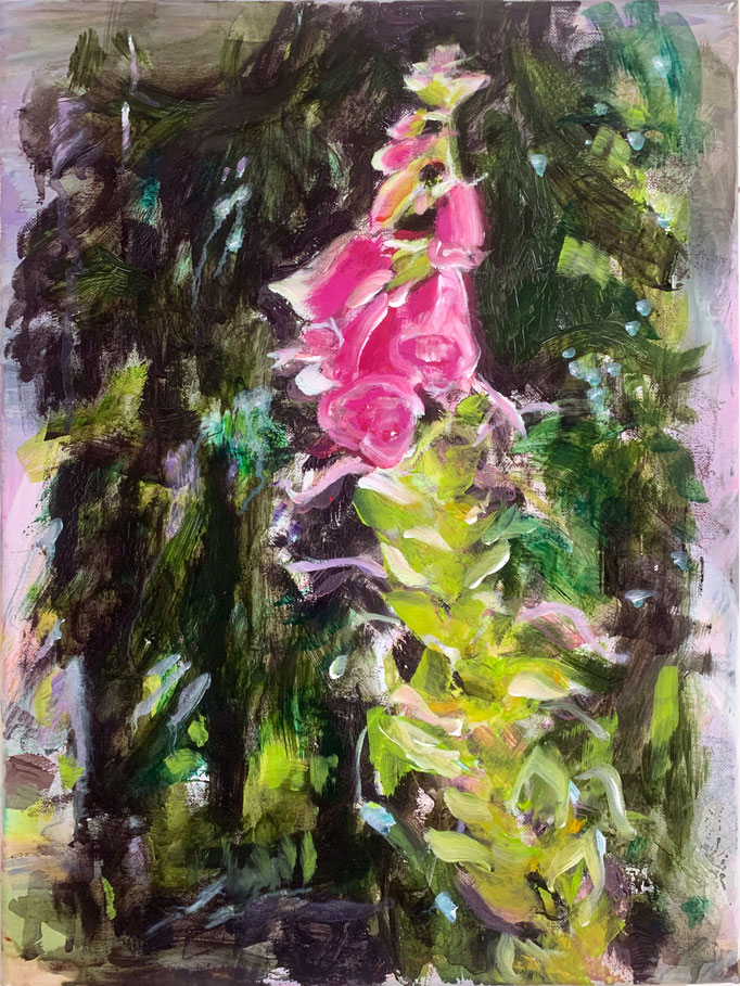 Tanja Selzer_Witch's Glove_2024_40x30cm_Oil on Linen