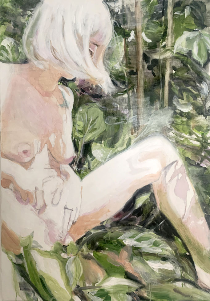 tanja selzer, flora 2, 2021, 100 x 70 cm, oil on linen