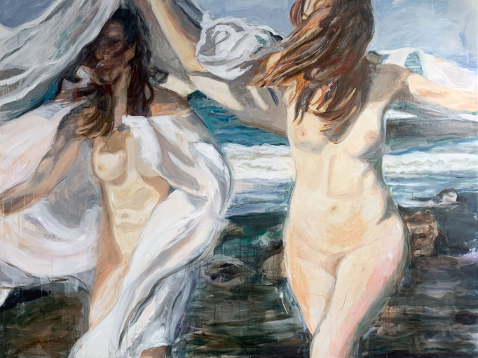 Playing Venus 1, 2022, 150 x 200 cm, Oil on Linen