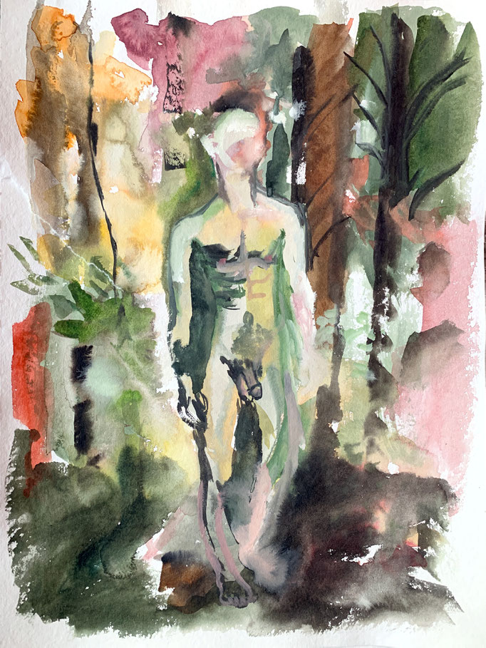 Tanja Selzer _ Forest _ 2023 _ 48x36cm _watercolor on paper