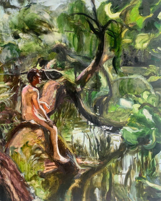 Tanja Selzer_This side of paradise_2024_150x120cm_Oil on linen