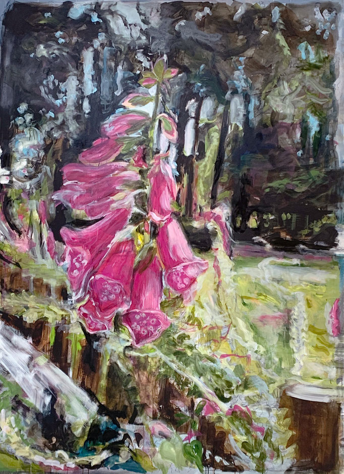 Tanja Selzer_Foxglove_2024_220x160cm_Oil on Linen