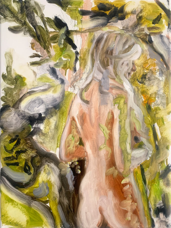 TanjaSelzer_Lovecats (in the trees)_2023_40x30cm_Oil on Linen