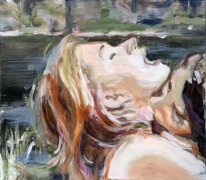 tanja selzer, now and here, 2021, 35 x 40 cm, oil and graphite on linen
