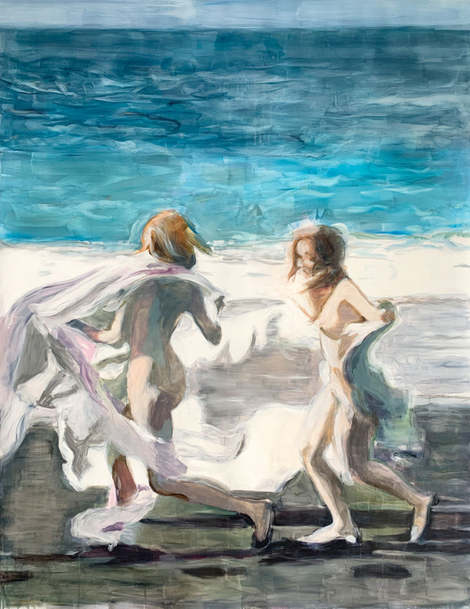 Playing Venus 3, 2022, 220 x 170 cm, Oil on Linen