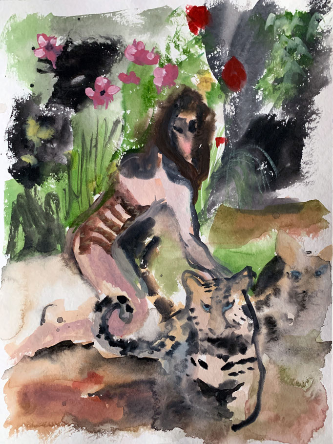 Tanja Selzer _ Tigerlilly _ 2023 _ 48x36cm _watercolor on paper