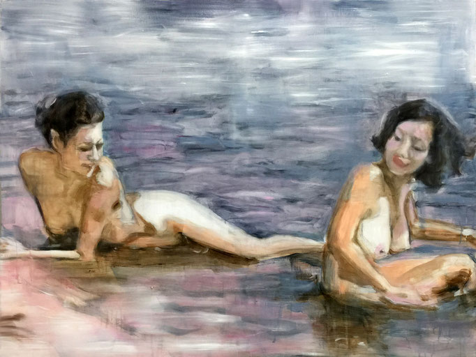 nymphs_2018_105x140cm_oil on canvas