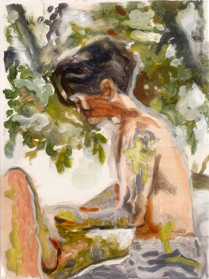 Tanja Selzer_Lovecats (Slip)_2023_40x30cm_Oil on Linen