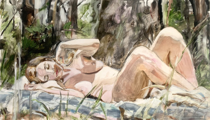 sunkiss, 2020, 80 x 140 cm, oil on linen