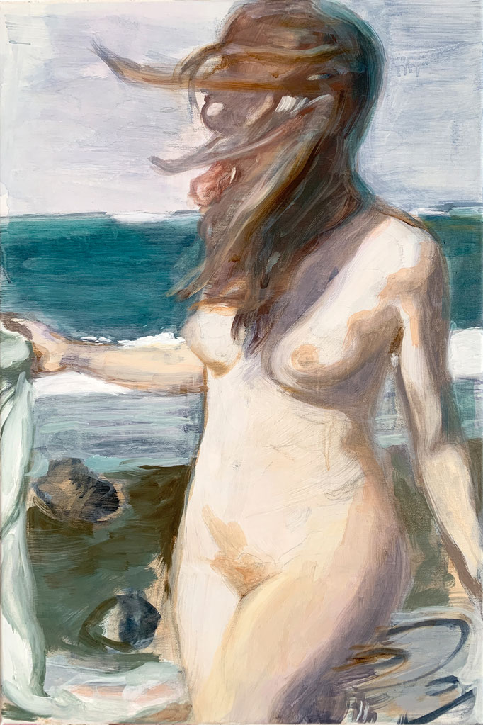Playing Venus 4, 2022, 60 x 40 cm, Oil on Linen