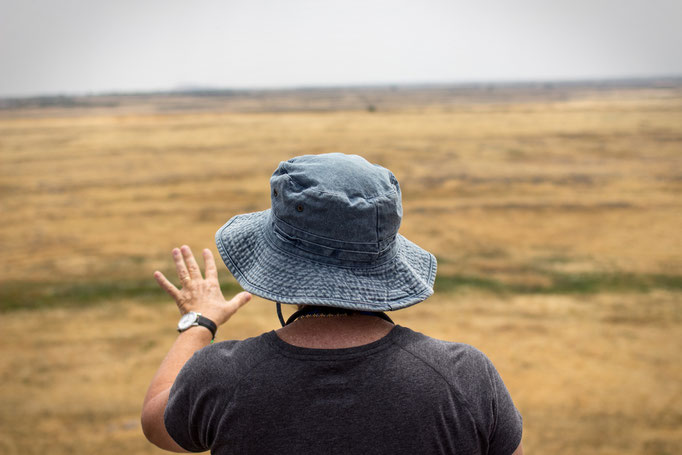 IDF-Colonel Miri Eisin facing the border to Syria, Golan Heights. May 2017. 