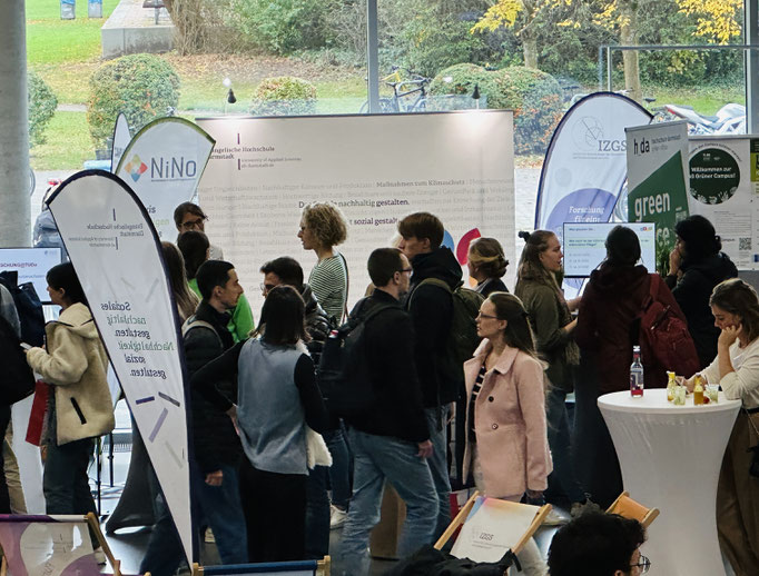 Die EHD, das IZGS und das Spinn-Off NiNo beim Tag der Nachhaltigkeit an der Hochschule Darmstadt.| Foto: IZGS
