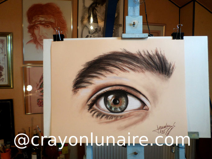 Sépia et pastel sec sur papier couleur.