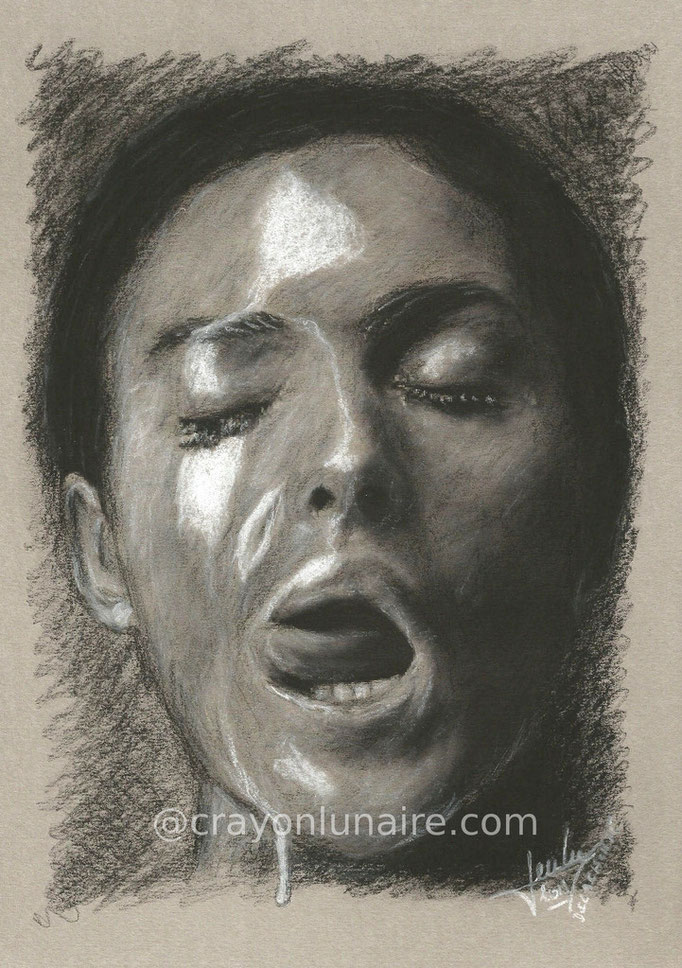 Portrait Monica Bellucci by crayon lunaire