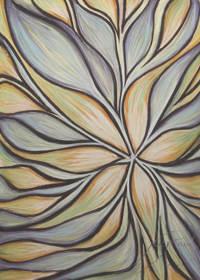 PÉTALOS I - 70 x 100 cm - pastel