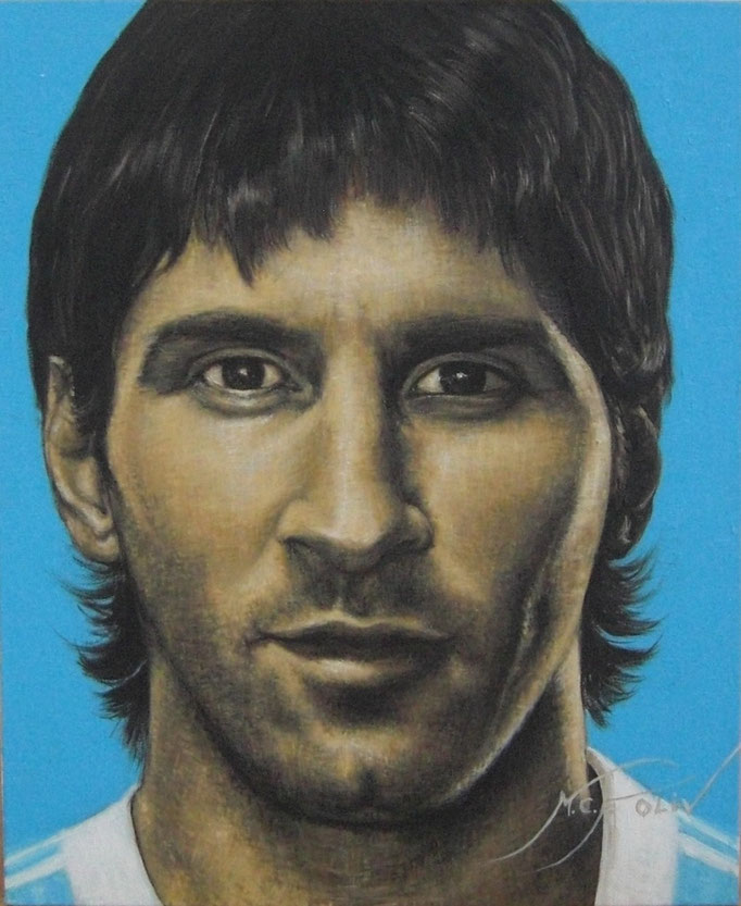 Leo Messi - 46 x 55 cms.