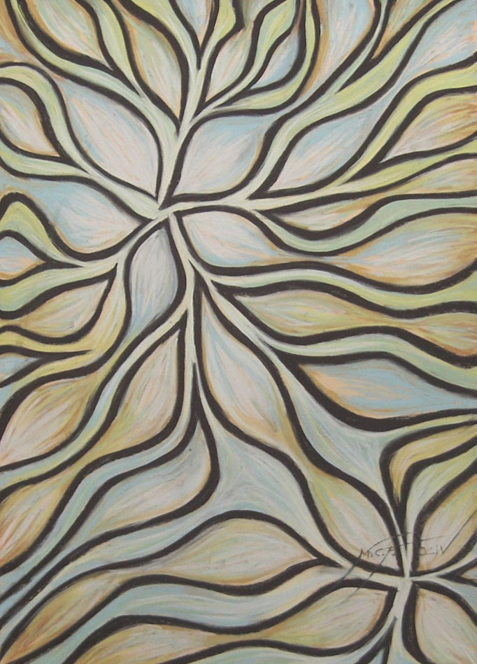 PÉTALOS III - 70 x 100 cm. - pastel