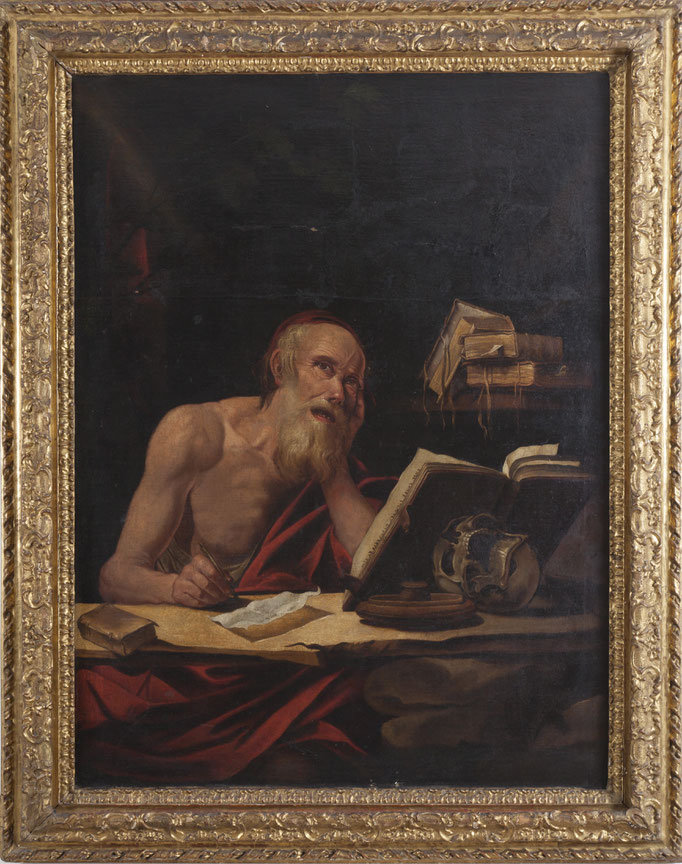 Jusepe de RIBERA (Játiva 1588-1652 Neapel) Umkreis, "Der Hl. Hieronymus", Öl/Leinwand, 115,5 x 87 cm