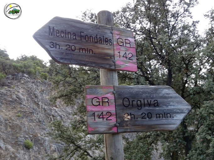 Cruce de camino viejo de Órgiva y camino que va por la sierra Mecina