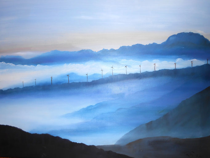 Windräder / Wind turbines - 60 x 80 cm / verkauft