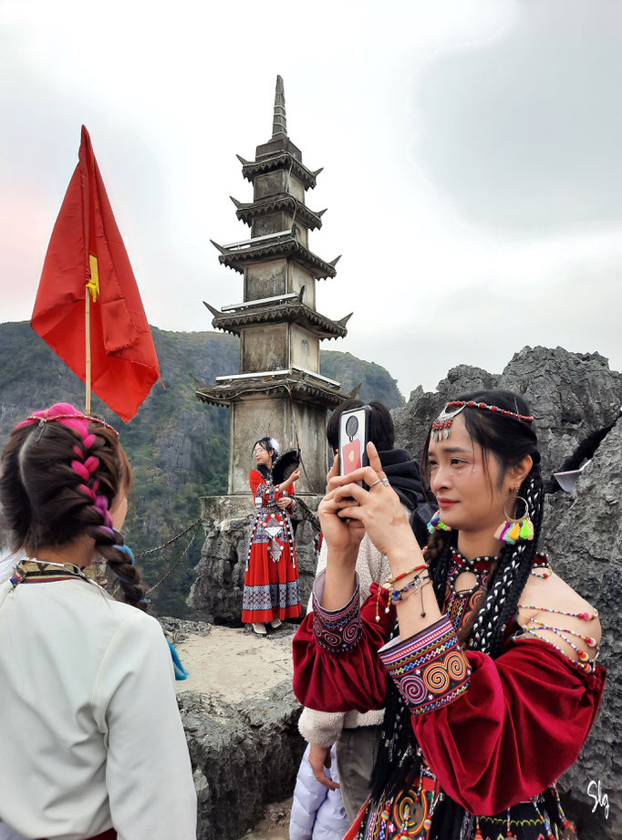 Touristes locales - Mont Hang Mua - Hanoï (Vietnam) 2025
